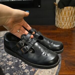 Womens Black American Eagle Mary Janes